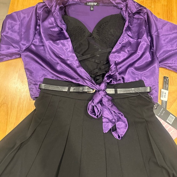 Elegant Black and Silver Studded Dress - Picture 5 of 6